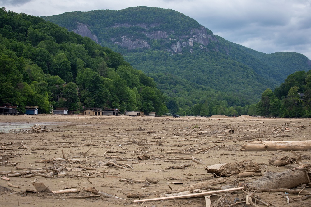 U.S. Army Corps of Engineers Hurricane Helene debris removal efforts at Lake Lure