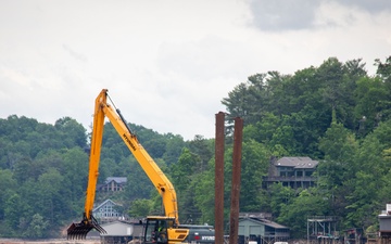 U.S. Army Corps of Engineers Hurricane Helene debris removal efforts at Lake Lure