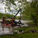 Barges remove hurricane Helene debris at Lake Emery