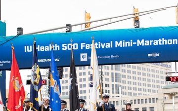 Indiana National Guardsmen run, take part in 500 Festival Mini-Marathon ceremonies