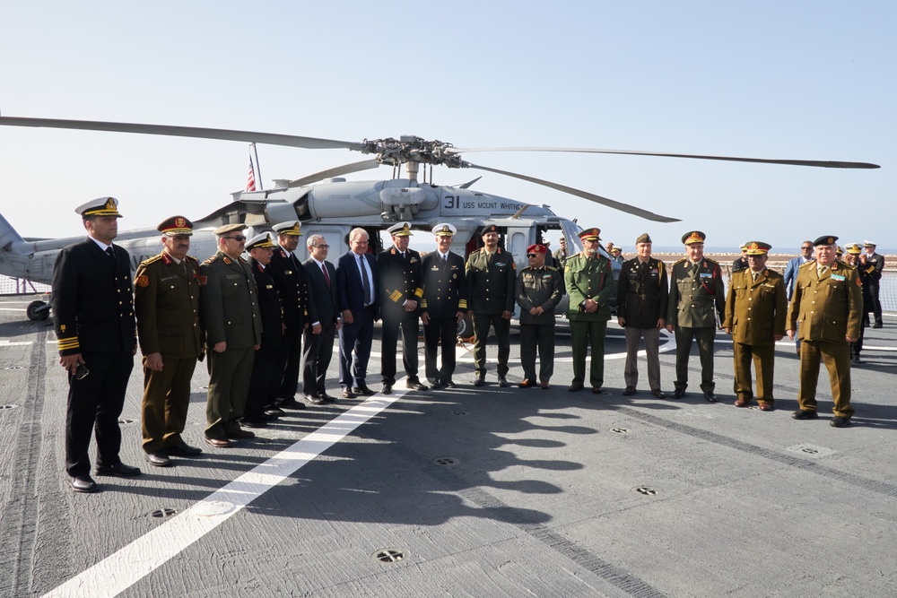USS Mount Whitney conducts Benghazi reception between Sixth Fleet and Libya