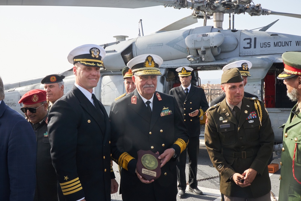 USS Mount Whitney conducts Benghazi reception between Sixth Fleet and Libya