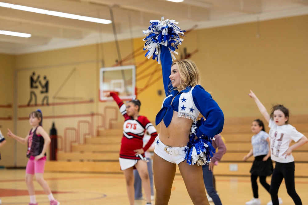 Dallas Cowboys Cheerleaders visit USAG Rheinland-Pfalz to celebrate Month of the Military Child