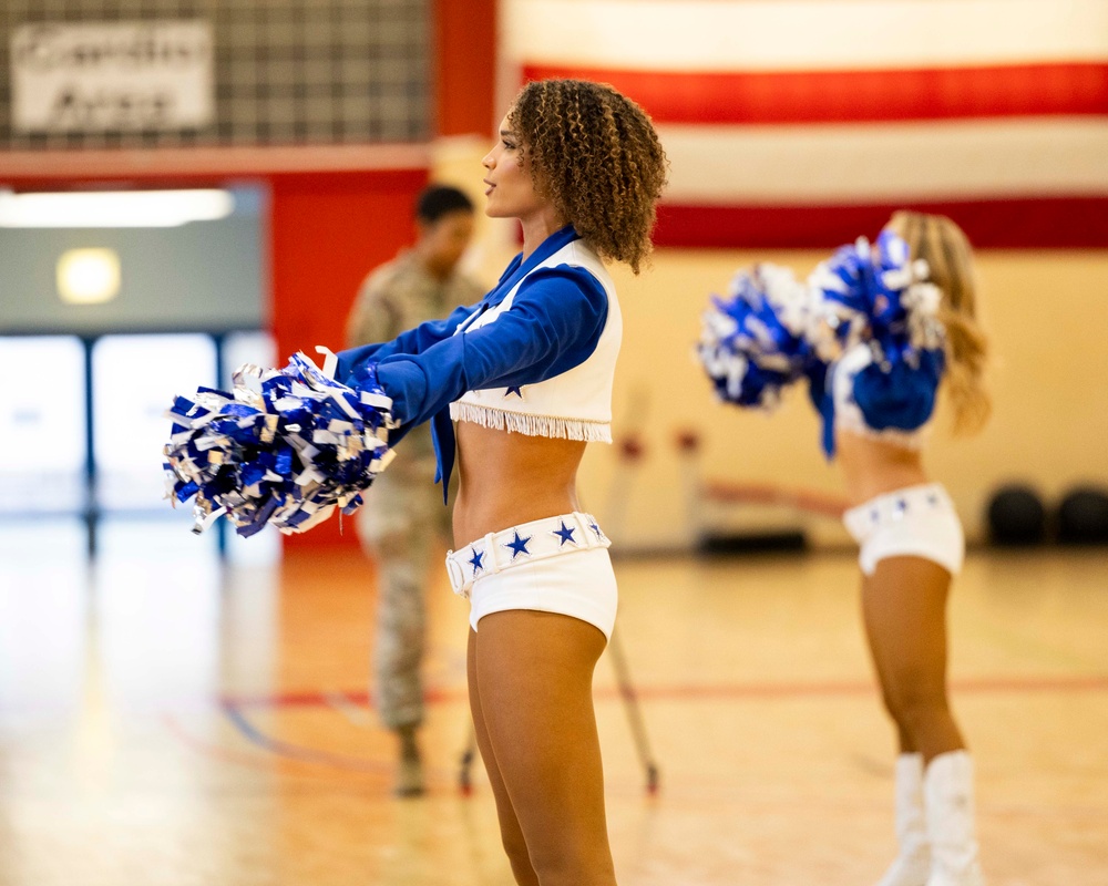 Dallas Cowboys Cheerleaders visit USAG Rheinland-Pfalz to celebrate Month of the Military Child