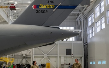 NCNG Adjutant General addresses officers of the 145th Airlift Wing