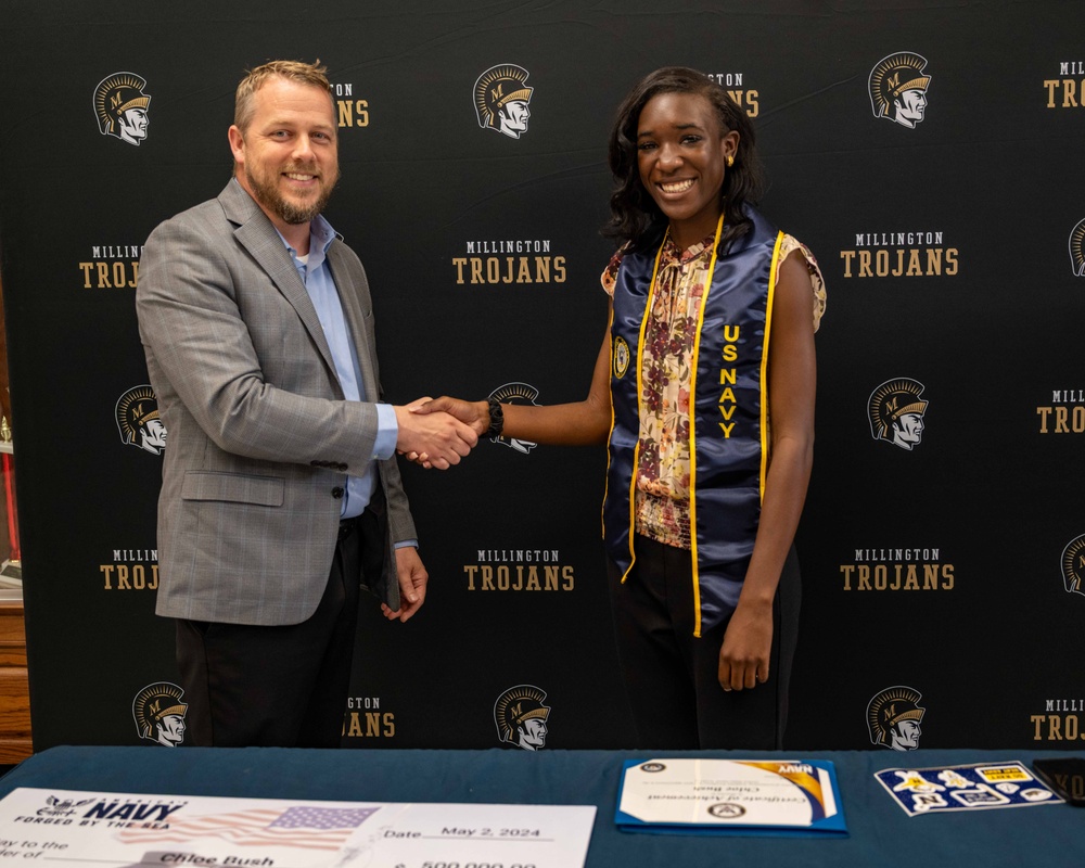 Navy Recruiting Command recognizes a future Midshipman
