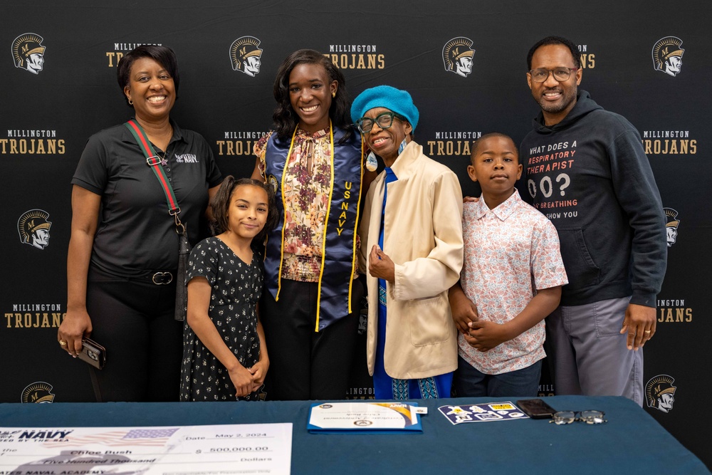 Navy Recruiting Command recognizes a future Midshipman