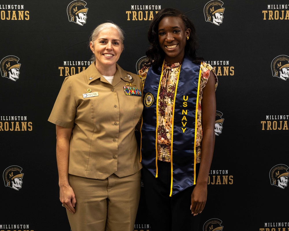 Navy Recruiting Command recognizes a future Midshipman