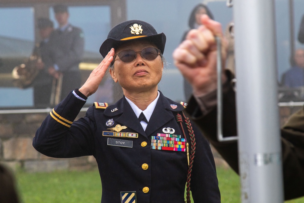Obersalzberg flag raising ceremony commemorates 80th anniversary of Rock of the Marne liberation