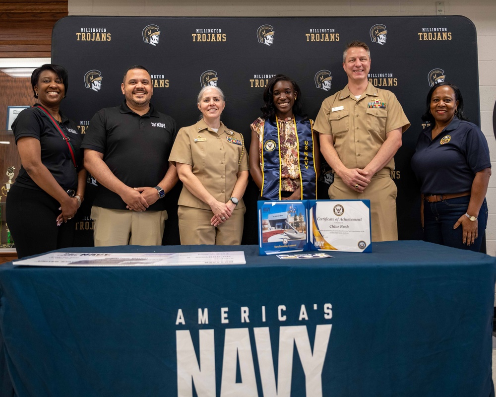 Navy Recruiting Command recognizes a future Midshipman