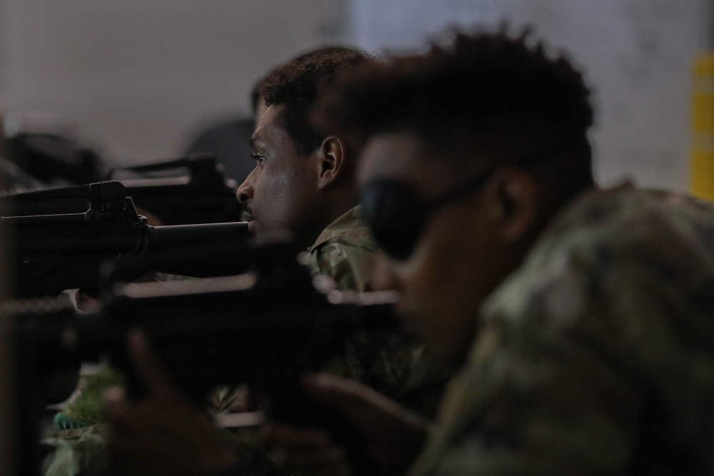 Soldiers qualify on Engagement Skills Trainer 2000