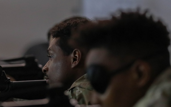 Soldiers qualify on Engagement Skills Trainer 2000