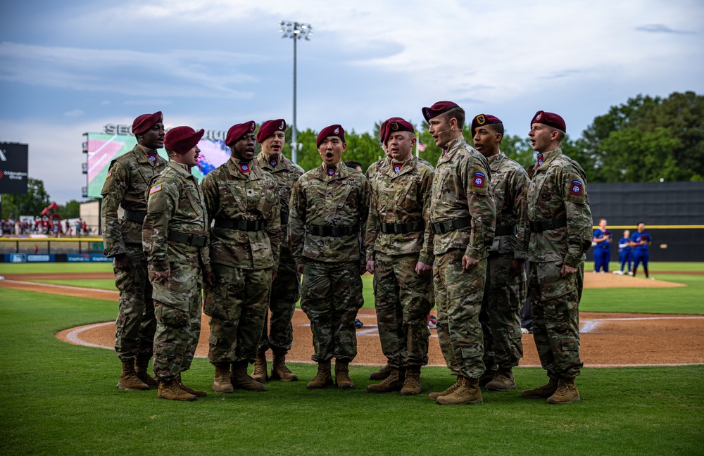 82nd Airborne Divison Attends Woodpecker Game