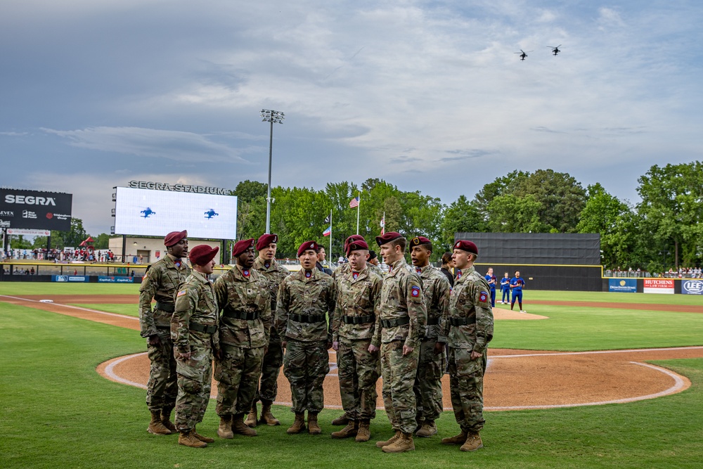 82nd Airborne Divison Attends Woodpecker Game