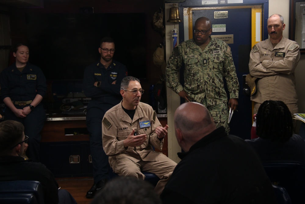 Commander, Carrier Strike Group Twelve Visits USS Forrest Sherman (DDG 98)