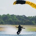 Soldiers from Army Golden Knights compete in parachute competition