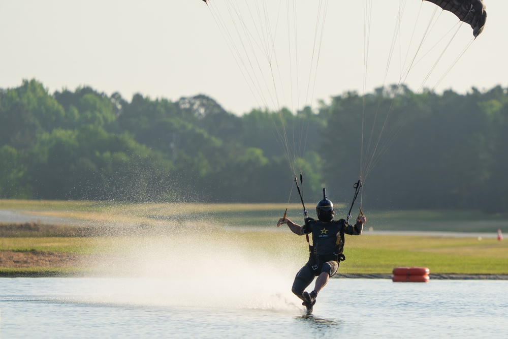 Soldier from Army Golden Knights medals in parachute competition