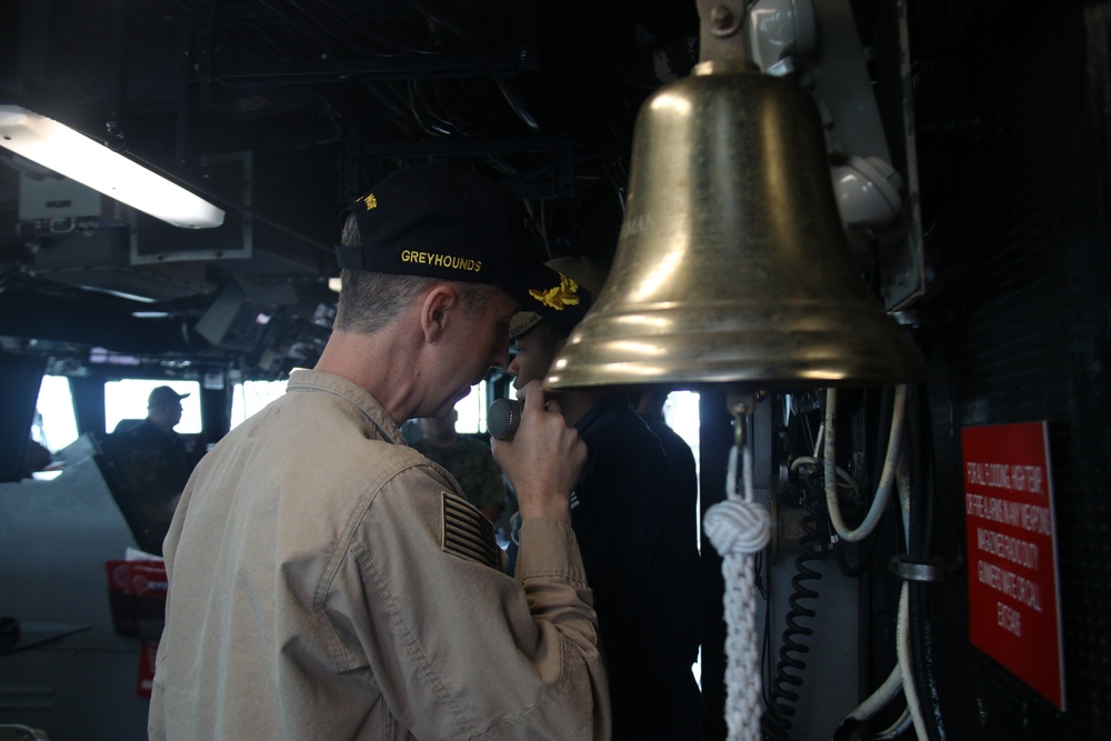 Destroyer Squadron Two Commodore Visits USS Forrest Sherman (DDG 98)