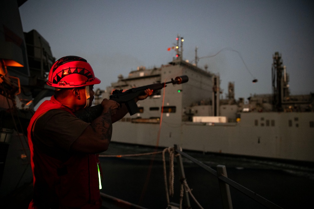 USS Wayne E. Meyer conducts operations in the U.S. Central Command area of responsibility as part of the Carl Vinson Carrier Strike Group