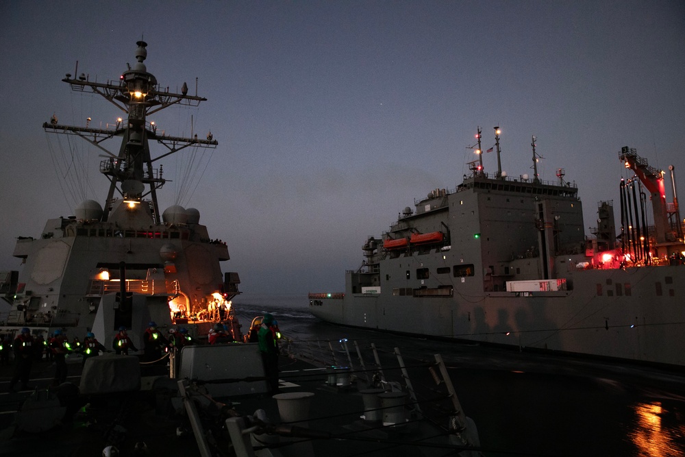 USS Wayne E. Meyer conducts operations in the U.S. Central Command area of responsibility as part of the Carl Vinson Carrier Strike Group