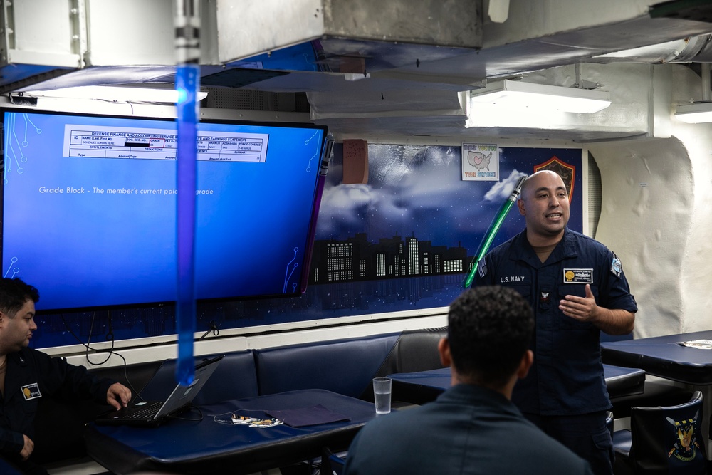 USS Wayne E. Meyer conducts operations in the U.S. Central Command area of responsibility as part of the Carl Vinson Carrier Strike Group