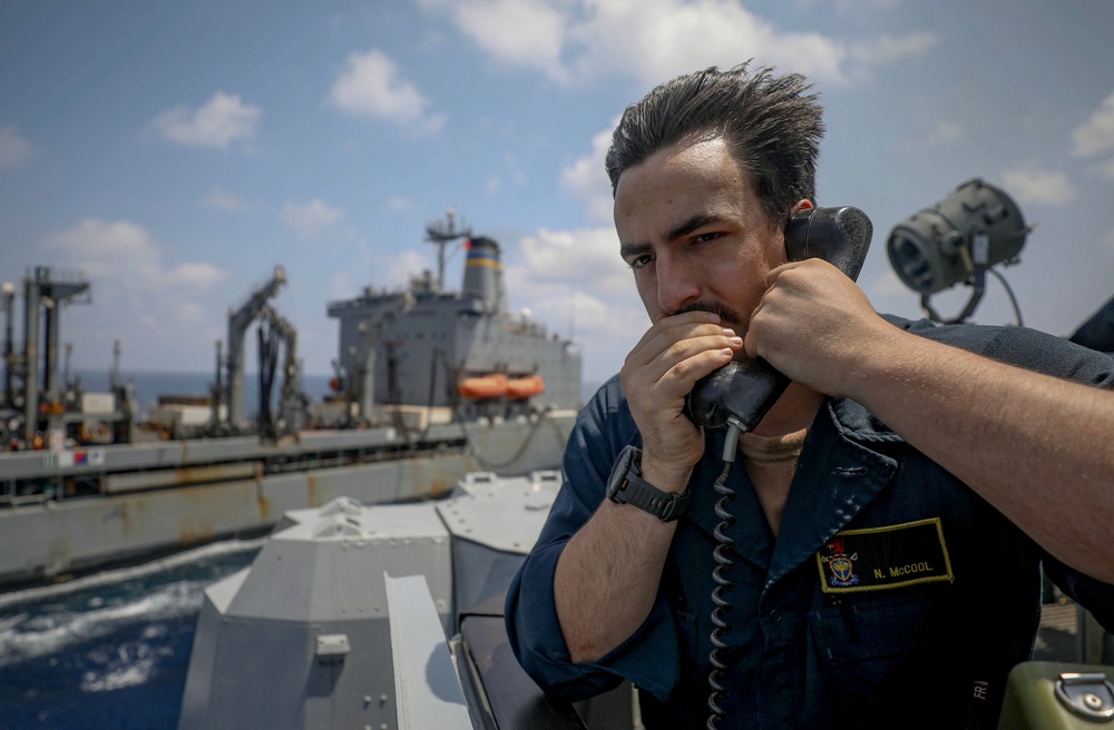 USS Milius conducts operations in the U.S. Central Command area of responsibility as part of the Carl Vinson Carrier Strike Group