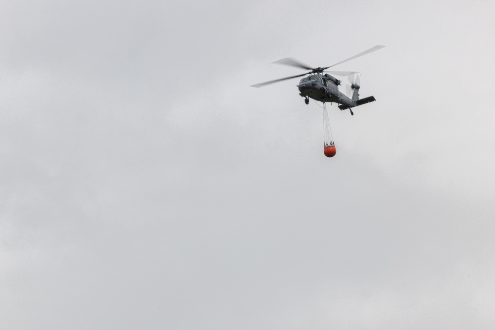 Local fire protection services, Camp Pendleton Marines and Sailors train together during Cory Iverson training exercise