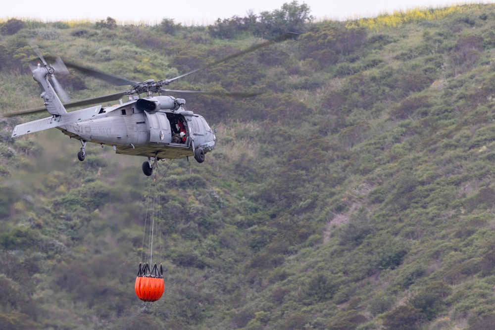 Local fire protection services, Camp Pendleton Marines and Sailors train together during Cory Iverson training exercise
