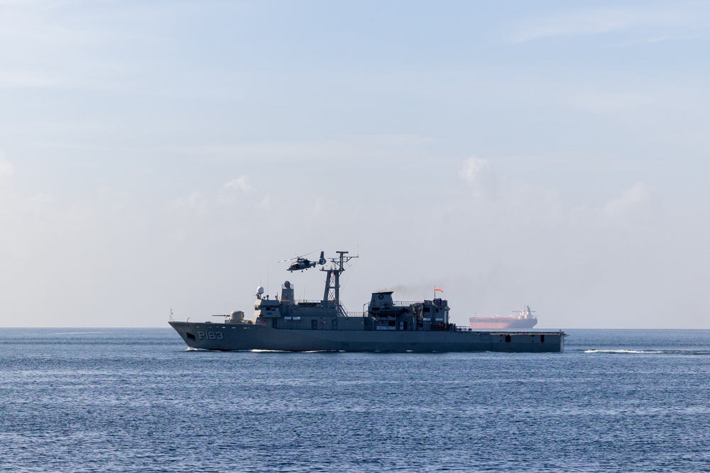 TRADEWINDS 25 combined forces conduct gunnery exercise on U.S. Coast Guard vessel