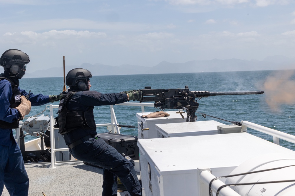TRADEWINDS 25 combined forces conduct gunnery exercise on U.S. Coast Guard vessel