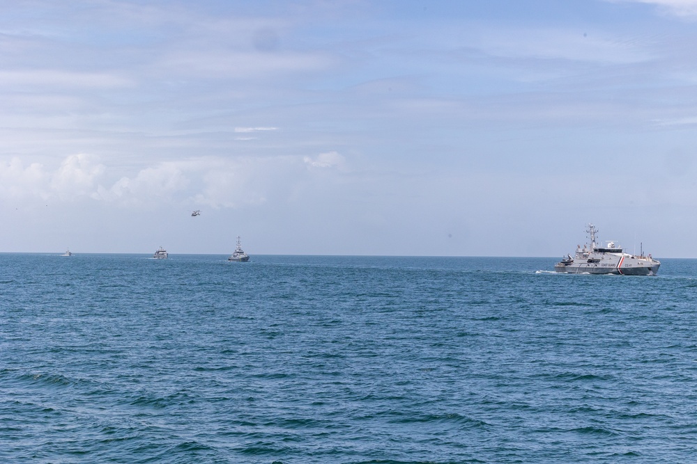 TRADEWINDS 25 combined forces conduct gunnery exercise on U.S. Coast Guard vessel