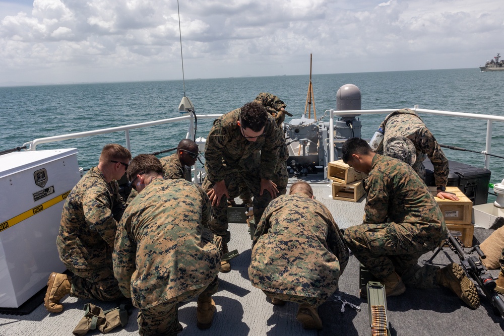 TRADEWINDS 25 combined forces conduct gunnery exercise on U.S. Coast Guard vessel