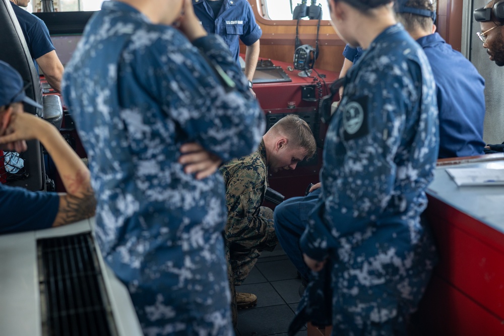 TRADEWINDS 25 combined forces conduct gunnery exercise on U.S. Coast Guard vessel