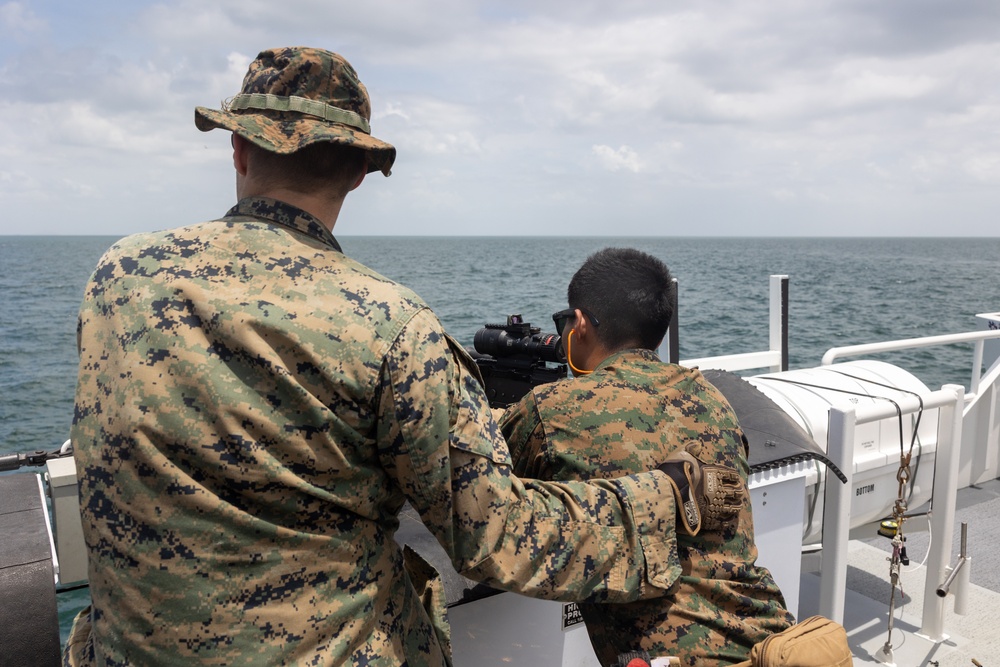 TRADEWINDS 25 combined forces conduct gunnery exercise on U.S. Coast Guard vessel