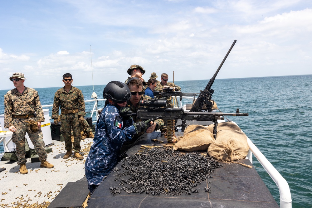 TRADEWINDS 25 combined forces conduct gunnery exercise on U.S. Coast Guard vessel