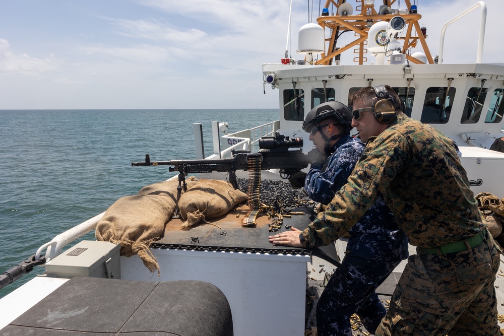TRADEWINDS 25 combined forces conduct gunnery exercise on U.S. Coast Guard vessel