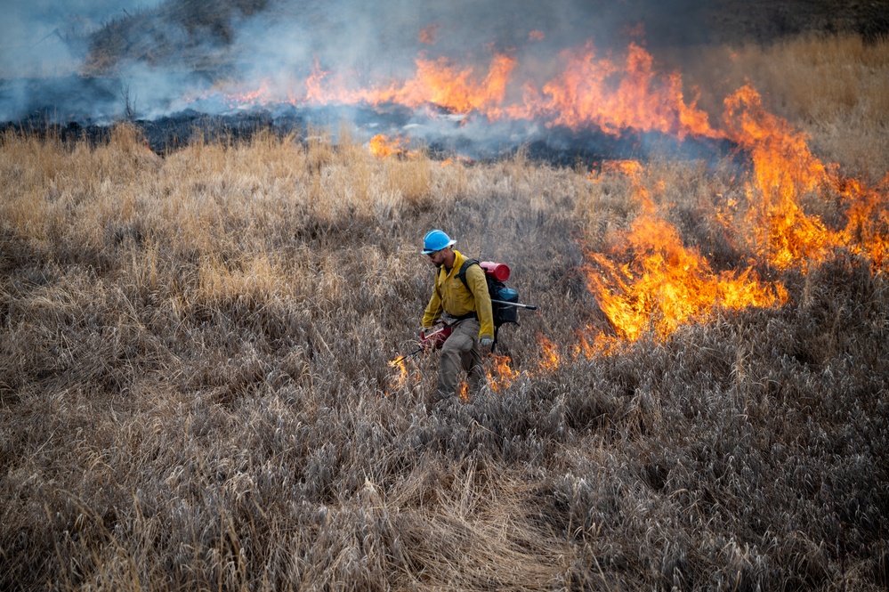 Wildland Fire Branch conducts a controlled burn at JBER