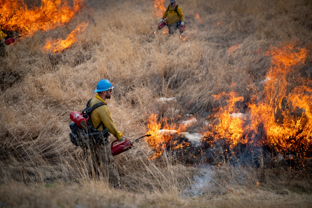Wildland Fire Branch conducts a controlled burn at JBER