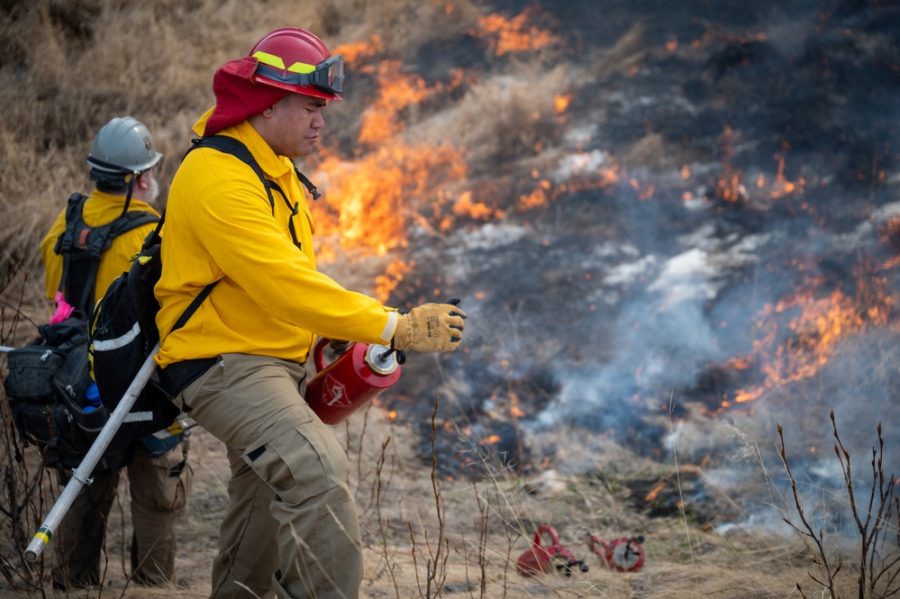 Wildland Fire Branch conducts a controlled burn at JBER