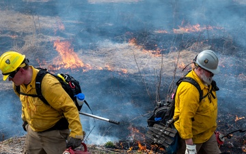 Wildland Fire Branch conducts a controlled burn at JBER