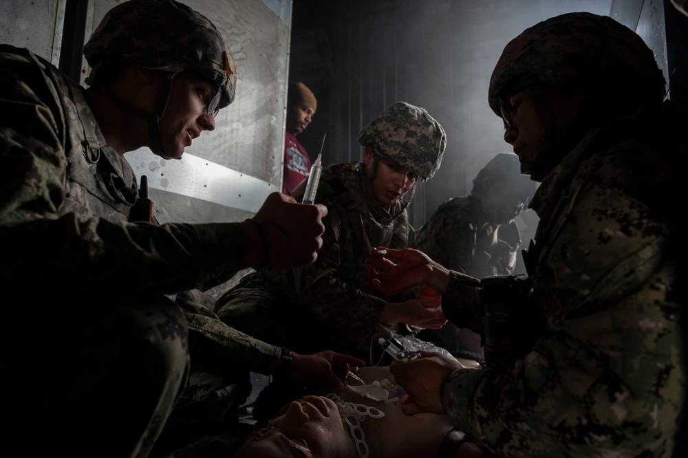 374 MDG hosts Navy Corpsman for TCCC training