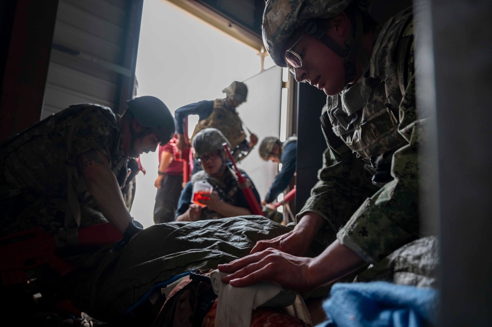 374 MDG hosts Navy Corpsman for TCCC training