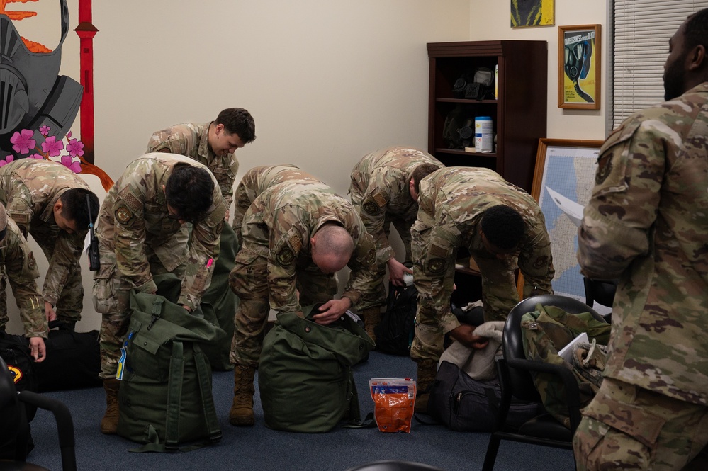 BH 25-2: 18th CES stays alert during readiness exercise