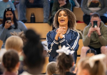 Dallas Cowboys Cheerleaders visit USAG Rheinland-Pfalz to celebrate Month of the Military Child