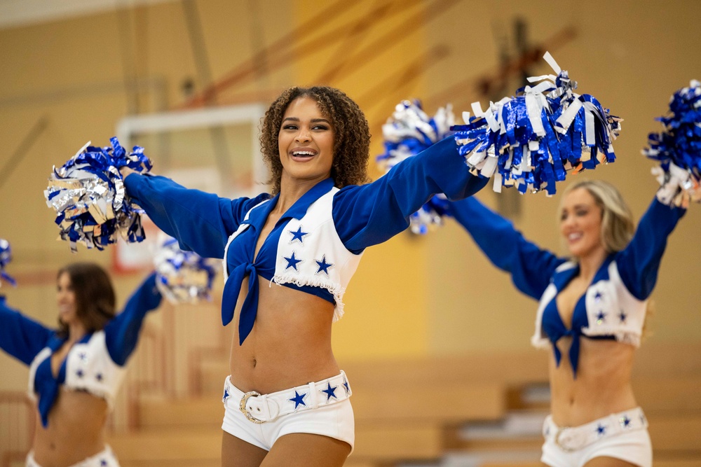 Dallas Cowboys Cheerleaders visit USAG Rheinland-Pfalz to celebrate Month of the Military Child