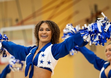 Dallas Cowboys Cheerleaders visit USAG Rheinland-Pfalz to celebrate Month of the Military Child