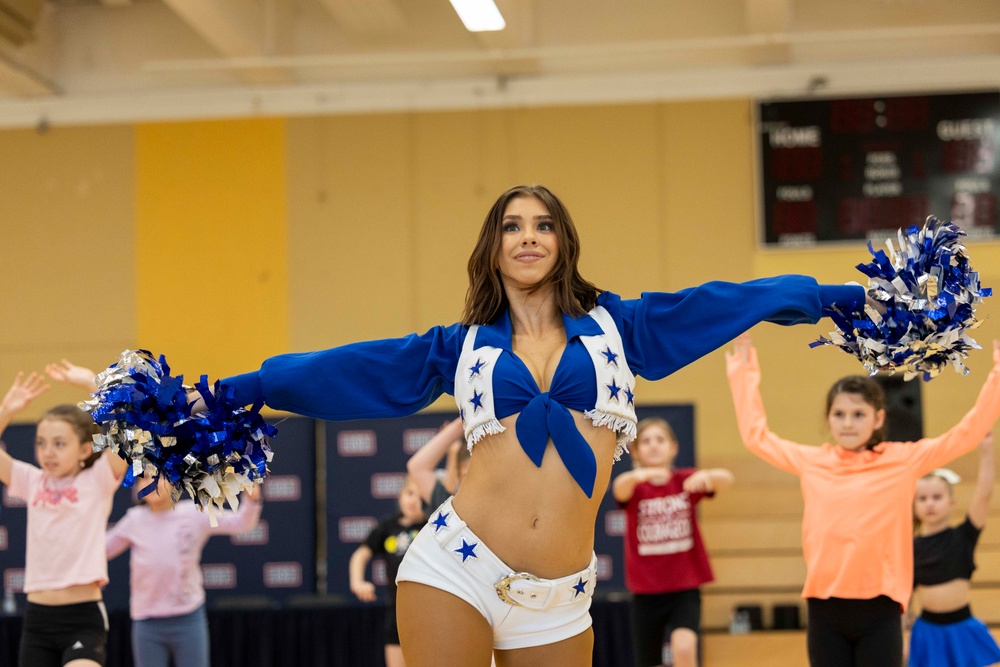 Dallas Cowboys Cheerleaders visit USAG Rheinland-Pfalz to celebrate Month of the Military Child