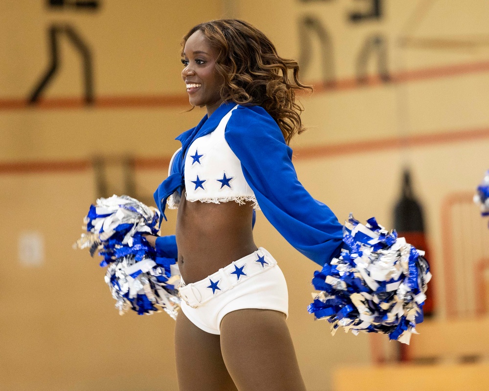Dallas Cowboys Cheerleaders visit USAG Rheinland-Pfalz to celebrate Month of the Military Child