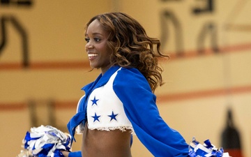 Dallas Cowboys Cheerleaders visit USAG Rheinland-Pfalz to celebrate Month of the Military Child