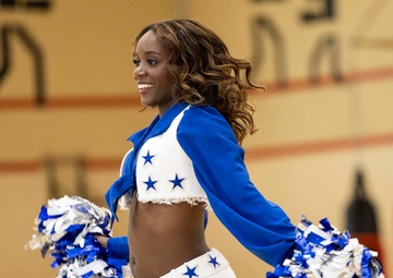 Dallas Cowboys Cheerleaders visit USAG Rheinland-Pfalz to celebrate Month of the Military Child